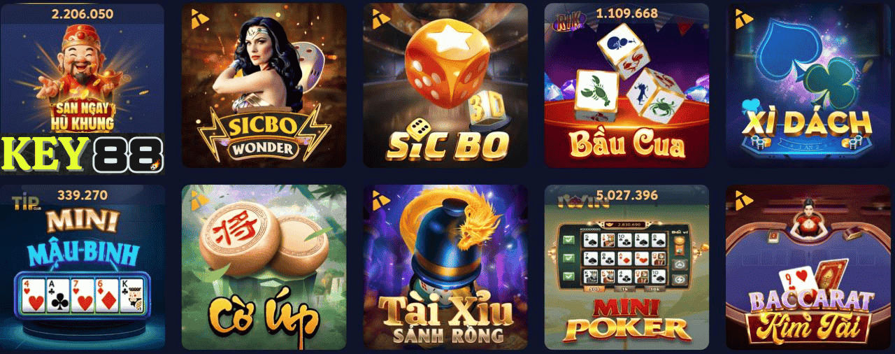 Giới thiệu tổng quan về sảnh game bài KEY88